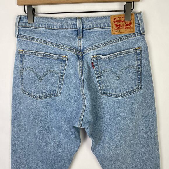 Levi's 501 S XX Sz 28 Button Fly Raw Hem Skinny Leg High Rise Cropped Jeans - Picture 3 of 9